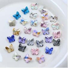 DZ 3140 5*5mm butterfly shape crystal fancy stone for nail art